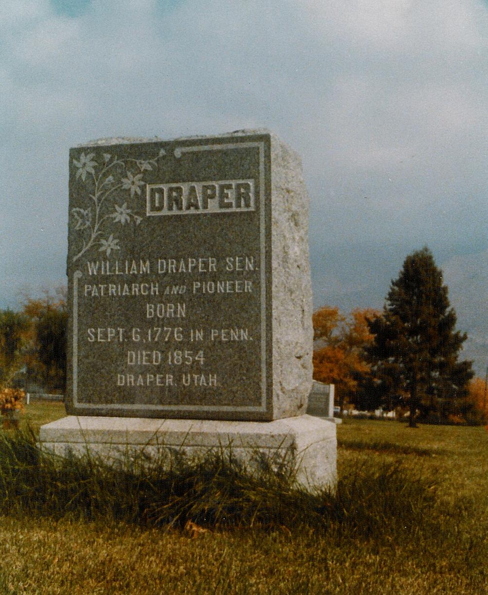 William Draper Senior Tombstone - Incorrect Birthdate